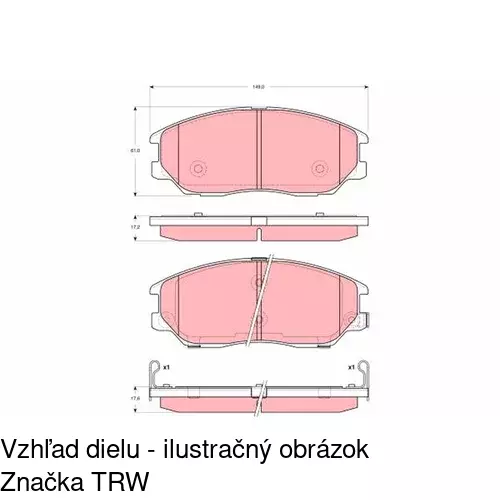 Brzdové dosky POLCAR S70-0532 - obr. 3