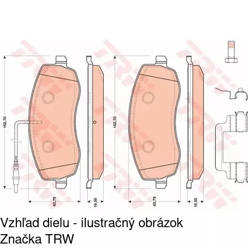 Brzdové dosky POLCAR S70-0566 - obr. 2