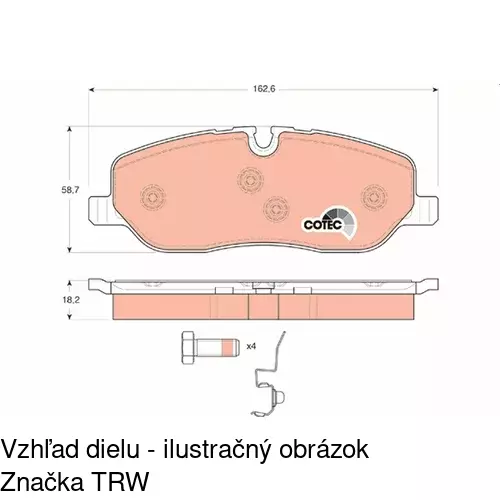 Brzdové dosky POLCAR S70-0584 - obr. 4