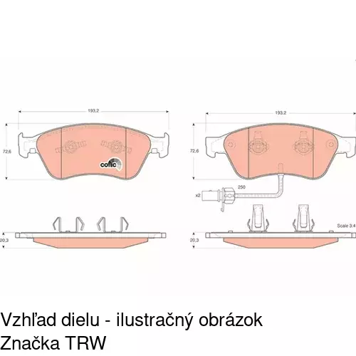 Brzdové dosky POLCAR S70-0591 - obr. 3