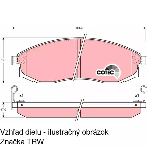 Brzdové dosky POLCAR S70-0595 - obr. 2