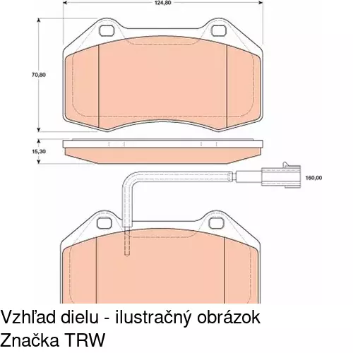 Brzdové dosky POLCAR S70-0598 - obr. 2