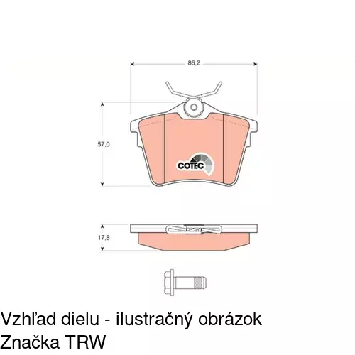 Brzdové dosky POLCAR S70-1126 - obr. 3