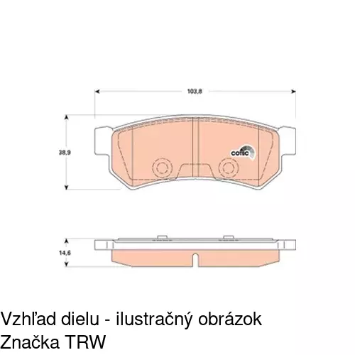 Brzdové dosky POLCAR S70-1352 - obr. 1