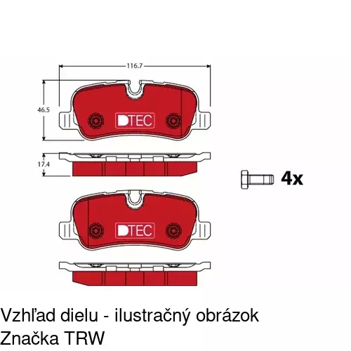 Brzdové dosky POLCAR S70-1366 - obr. 3