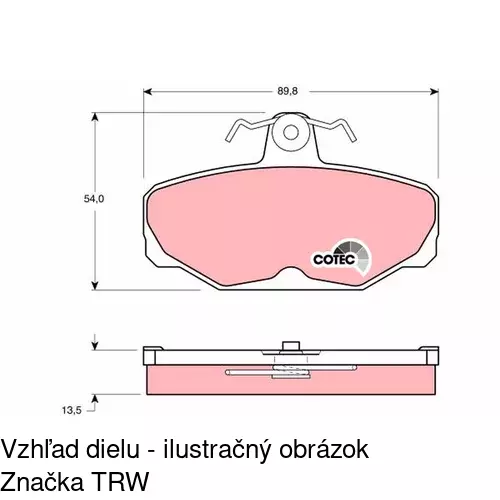 Brzdové dosky POLCAR S70-1400 - obr. 2