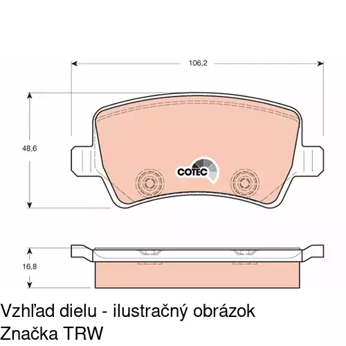 Brzdové dosky POLCAR S70-1439 - obr. 4