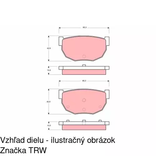 Brzdové dosky POLCAR S70-1445