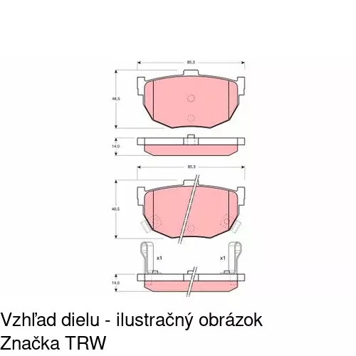 Brzdové dosky POLCAR S70-1445 - obr. 4