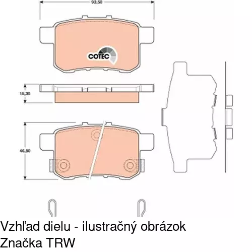 Brzdové dosky POLCAR S70-1537 - obr. 2