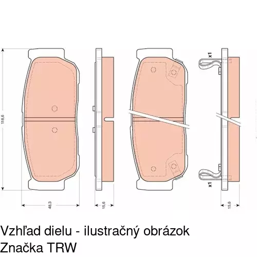 Brzdové dosky POLCAR S70-1570 - obr. 4