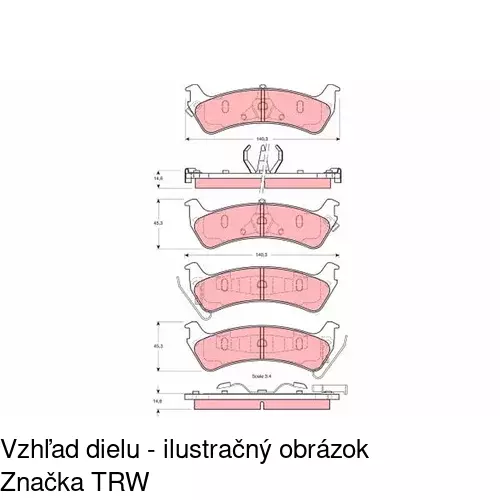 Brzdové dosky POLCAR S70-1577