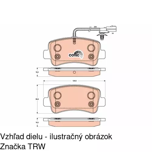 Brzdové dosky POLCAR S70-1581 - obr. 3