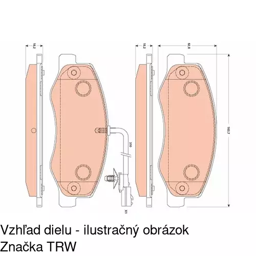 Brzdové dosky POLCAR S70-1607 - obr. 3