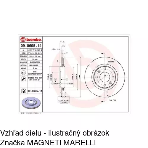 Brzdový kotúč POLCAR S71-0006