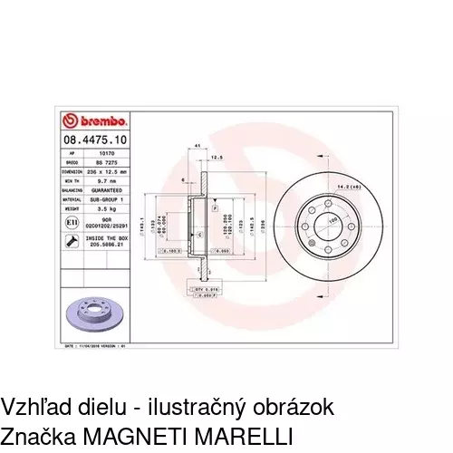 Brzdový kotúč POLCAR S71-0011 - obr. 3