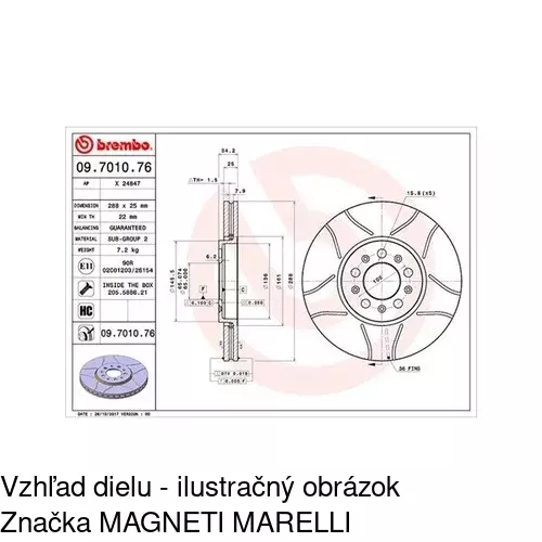 Brzdový kotúč POLCAR S71-0018 - obr. 5