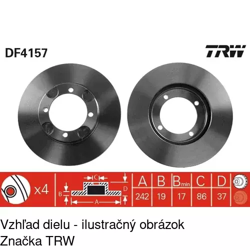 Brzdový kotúč POLCAR S71-0214 - obr. 1