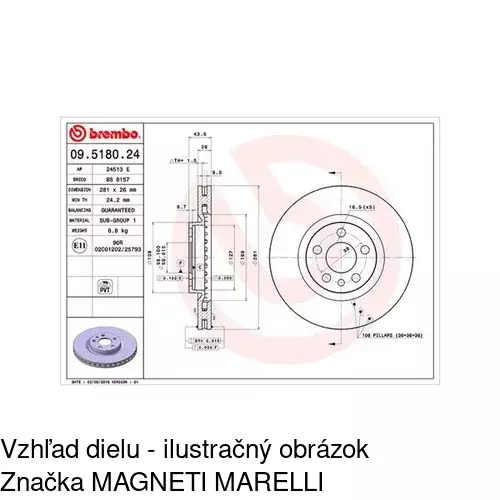 Brzdový kotúč POLCAR S71-0234 - obr. 3