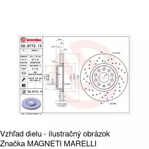 Brzdový kotúč POLCAR S71-0289 - obr. 1