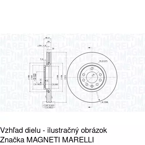 Brzdový kotúč POLCAR S71-0344