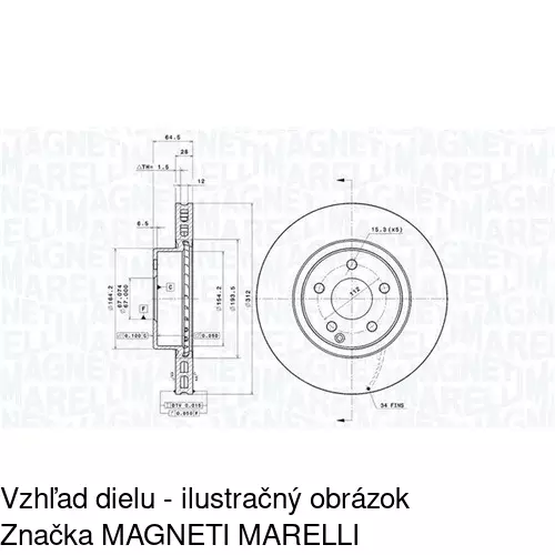 Brzdový kotúč POLCAR S71-0419