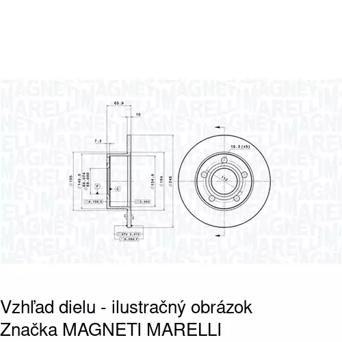 Brzdový kotúč S71-1003 /POLCAR/ - obr. 5