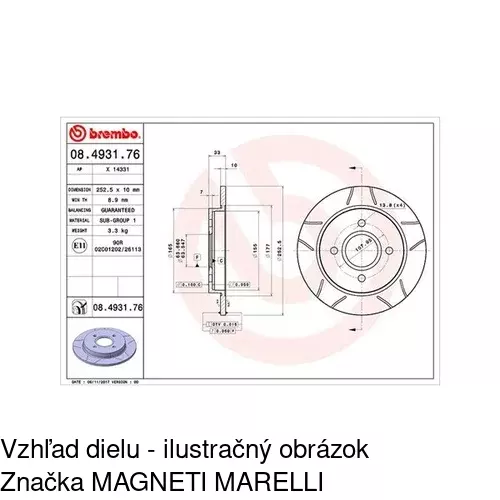 Brzdový kotúč POLCAR S71-1088 - obr. 4