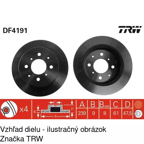 Brzdový kotúč POLCAR S71-1094 - obr. 4