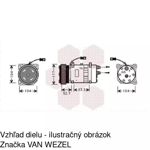 Spojka kompresora klimatizácie POLCAR SKK013