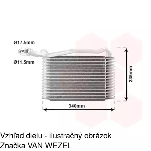 Výparník klimatizácie 1324P8-1 /POLCAR/ - obr. 1