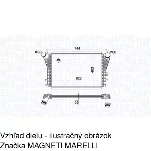 Chladiče vzduchu (Intercoolery) POLCAR 1332J8-1 - obr. 1