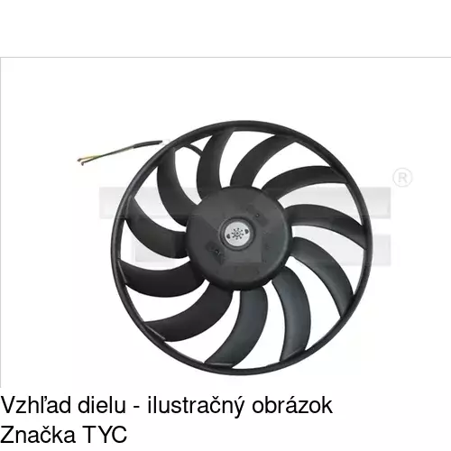 Ventilátor bez krytu / podpery POLCAR 133823U1