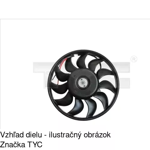 Ventilátor bez krytu / podpery POLCAR 133823U2-Q