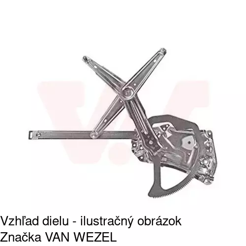 Mechanizmus sťahovania okna elektrický bez motora POLCAR 2007PSG5 - obr. 1