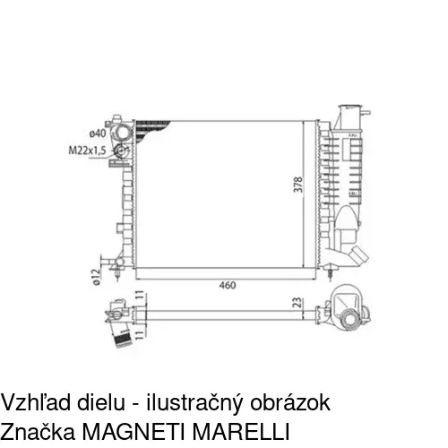 Chladiče vody POLCAR 2324081X - obr. 2