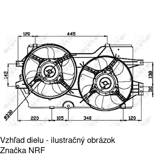 Ventilátory chladičov 240123W1 /POLCAR/