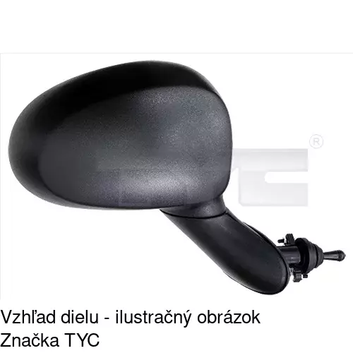 Vonkajšie zrkadlo POLCAR 2501513E