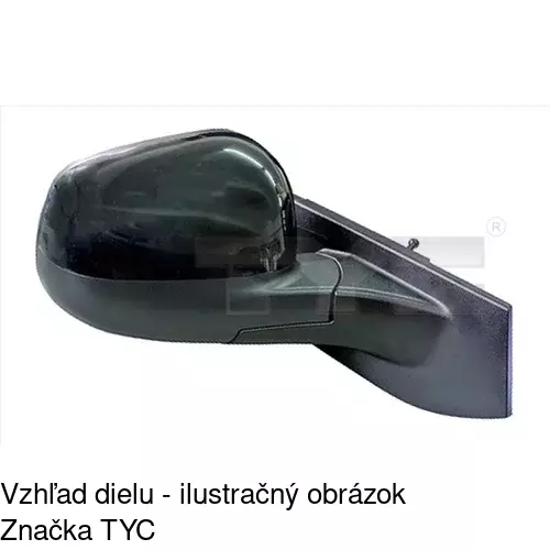 Vonkajšie zrkadlo POLCAR 2502511E