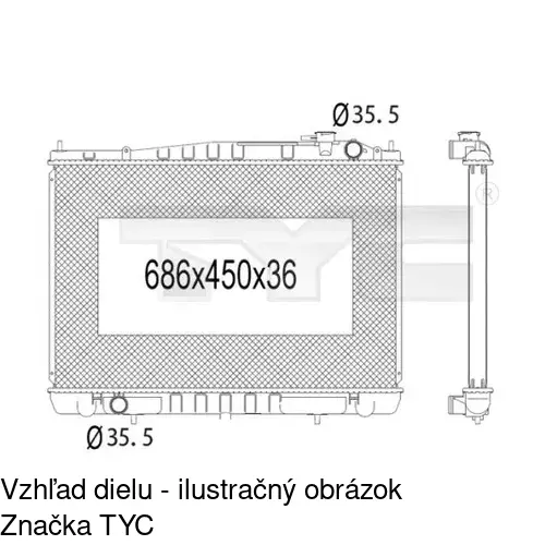 Chladiče vody POLCAR 279608-3 - obr. 1