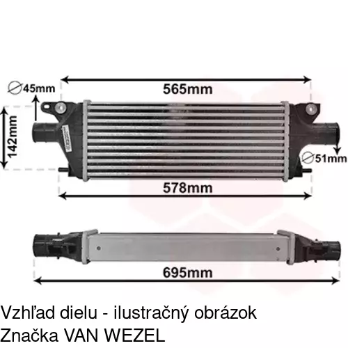 Chladiče vzduchu (Intercoolery) POLCAR 3075J8-2 - obr. 1