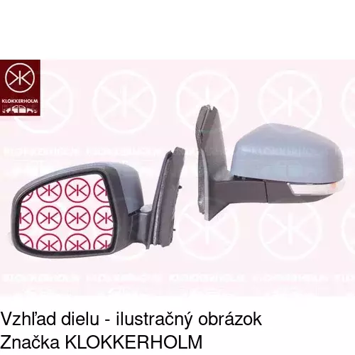 Sklo vonkajšieho zrkadla s držiakom POLCAR 3205552E - obr. 4