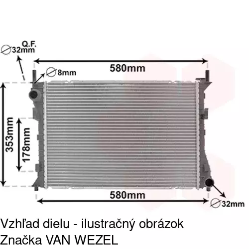 Chladiče vody POLCAR 321208-4 - obr. 1