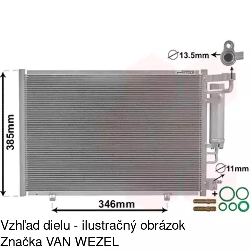 Chladiče klimatizácie 3238K8C3S /POLCAR/ - obr. 2