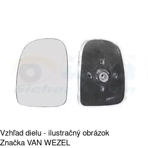 Sklo vonkajšieho zrkadla s držiakom 3246553E /POLCAR/ - obr. 4
