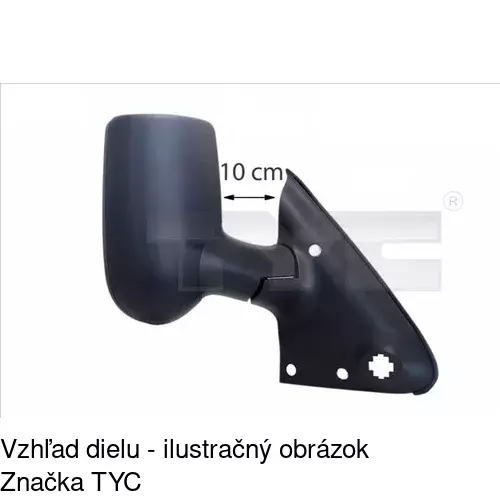 Sklo vonkajšieho zrkadla POLCAR 3247558E - obr. 2