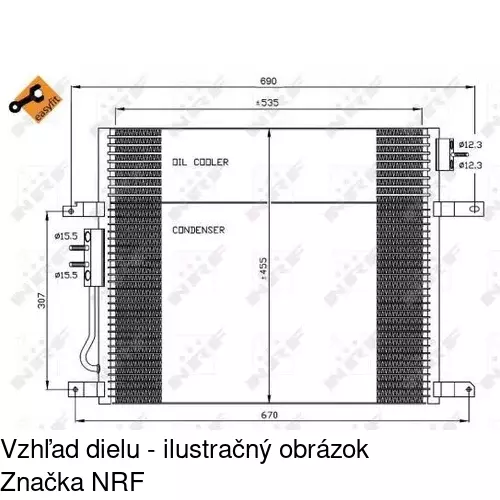 Chladiče klimatizácie POLCAR 3430K8C1 - obr. 1