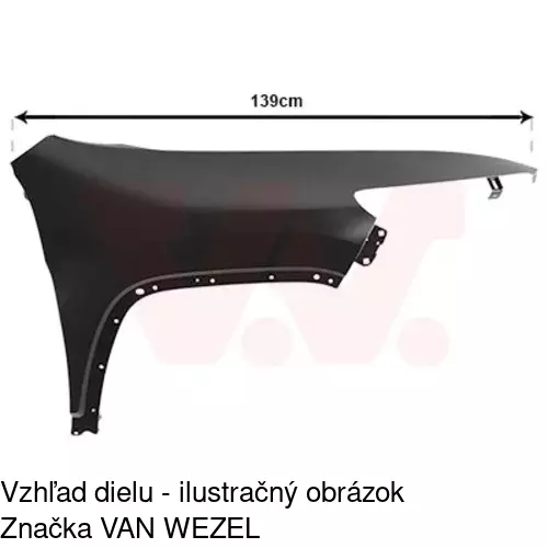 Predný blatník POLCAR 34X202