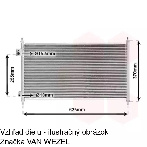 Chladiče klimatizácie 3825K8C1S /POLCAR/ - obr. 2