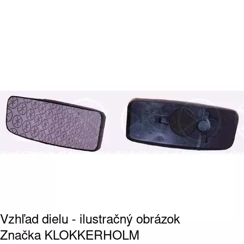 Sklo vonkajšieho zrkadla s držiakom POLCAR 5065557E - obr. 3